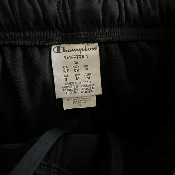 Champion Powertrain Athletic Jogging Pants Black Stretch Elastic Waist Sz S - Picture 7 of 8